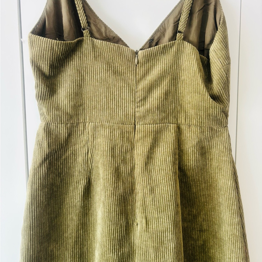 Lulu's Olive Green Midi Dress - Picture 8 of 9